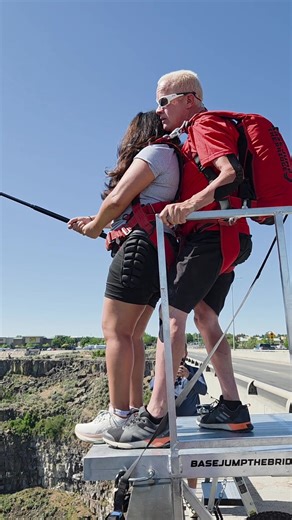 Blue skies, big smiles, and even bigger leaps off the Perrine Bridge today! The Snake River never disappoints—pure magic from takeoff to touchdown. Come fly with us! Tandem BASE jumps daily, no experience needed. Ages 13 , max weight 230 lbs, $250 includes your video. Walk-ins welcome or book online: basejumpthebridge.com 📞 865-250-0666 #BASEJump #SnakeRiverMagic #TwinFallsID #ExtremeAdventure #BridgeLife #TandemBASE #BaseJumpTheBridge | Base jump the bridge