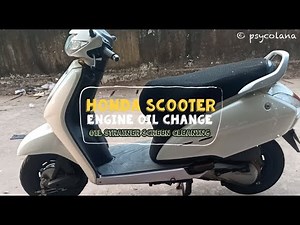 Clean Oil Strainer Screen & Change Engine Oil in a Honda Scooter