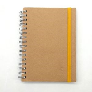 [Hot Item] Custom Recycled Graph Black Kraft Paper Cover Spiral Notebook