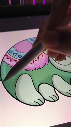 Coloring Cute Art on iPad ✨ Digital Coloring Process