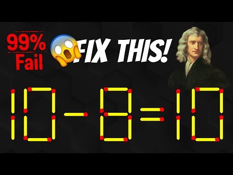 Move one stick to fix the equation | Matchstick puzzle 10-8=10 Math puzzle