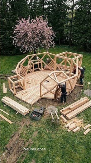 This Backyard Transformation is Unreal 😍 | Wooden Pavilion Build
