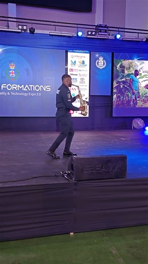 Playing the Sax - JCF Band Member #jamaica #jamaicanpolice #travel