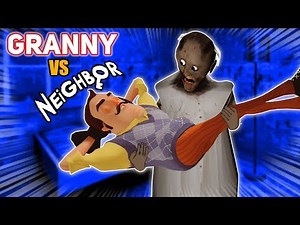 Granny Fights The NEIGHBOR OVER THE NEW HOUSE!!! (So Weird) | Granny + Hello Neighbor (Knock Offs)