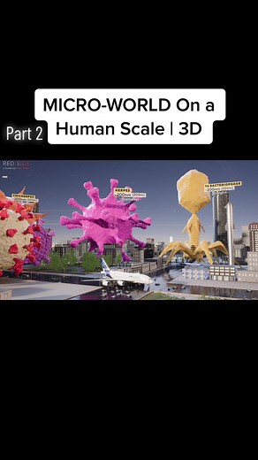 MICRO-WORLD On a Human Scale | 3D #micro #microworld #comparison #sizecomparison #fyp #fypシ #fypage #viral #trend #unrealengine #animation #art #scary #ue5