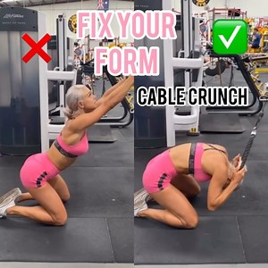 Lauren Simpson on Instagram: "FIX YOUR FORM: CABLE CRUNCHES ✅❌ - This is one of my favourite weighted abs exercises - very effective with targeting your rectus abdominal muscles (aka 6 pack) but one that so many don’t do correctly!! - I am a COACH so I want to help you with as many little tips and tricks to perfect your form in the gym! Getting your technique on point in the gym will go a long way in getting you the results you deserve! - My key do’s & dont’s! 👇🏼 - 🔻Keep your hips locked down