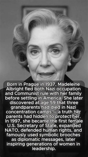 Born in Prague in 1937, Madeleine Albright fled both Nazi #movie #queenelizabeth #oscars #news