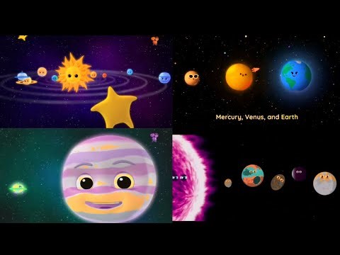 The Eight Planets Go dance and Sing around the Solar system with visual Effects