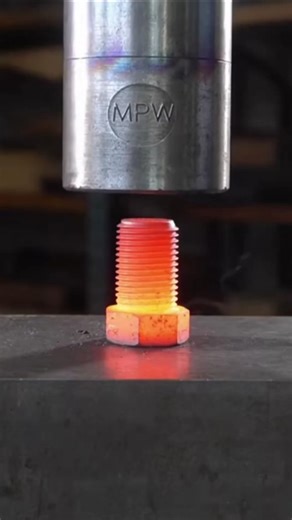 Red-Hot Threaded Bolt vs Hydraulic Mega Press 🔥 | MPW