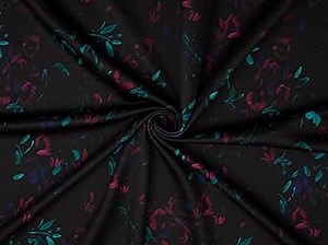 Scuba Stretch Knit Fabric - Minerva Exclusive Boudoir Bouquet - per Yard