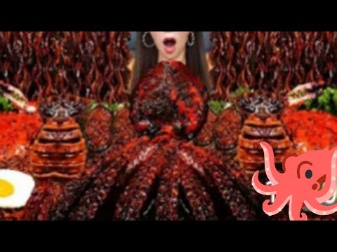 (MUKBANG ASMR) Jjajang Octopus🐙 Abalone squid Enoki Mushroom seafood Recipe Mukbang ASMR