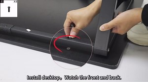 Computer Desk, 47'' Home Office Desks with Storage, Computer Desk with Metal Frame for Home Office Bedroom, Study Writing Desk with Shelf, Work Table for Small Spaces, Wood Desks with Cable Management