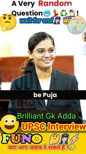 A Random Yet Thought-Provoking Question 🤔✨ | UPSC Interview #trending #motivation #upsc