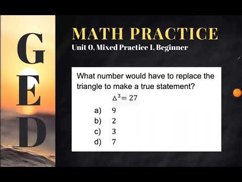 GED Math: Algebraic Reasoning with Cubes (0.MP1, Beg, #14)