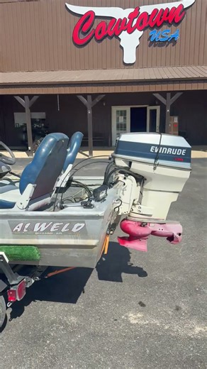 1996 Alweld 1648 Flatbottom Jet Boat with Johnson 40 Horsepower Outboard Engine