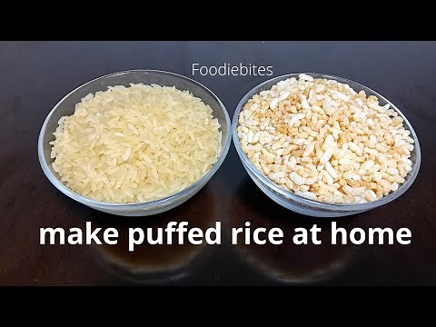 how to make puffed rice at home | semi brown puffed rice without oil and sand