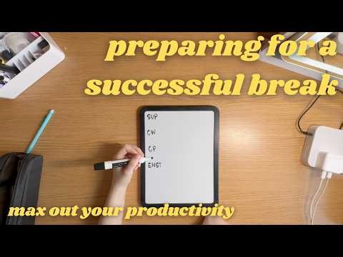 how to have a productive spring break