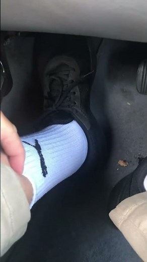 Puma crew socks in Nike Tanjuns Driving