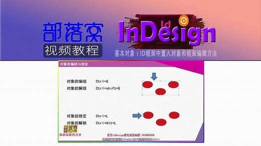 InDesign基本对象视频：ID框架中置入对象和框架编辑方法