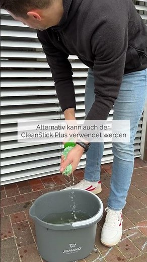 Raffstores reinigen ganz einfach mit dem JEMAKO Reinigungshandschuh Langflor.