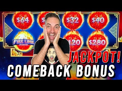 COMEBACK BONUS JACKPOT! ☄️ Ultimate Fire Link Cash Falls