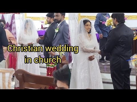 Indian Christian Wedding in church!Christian wedding ceremony #wedding #bride #groom #lagna #church