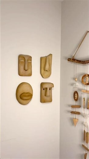 Handmade Paper Mache Abstract Face Wall Decor | Tutorial