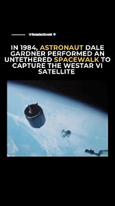 7.4K views · 555 reactions | This footage is from NASA’s STS-51-A space shuttle mission in 1984. During this mission, astronauts deployed two satellites—and remarkably, retrieved two others that had been stranded in the wrong orbit.  The satellite shown here is Westar 6, which was brought back to Earth, sold, and later re-launched in 1990—a rare and impressive feat in spaceflight history. | The Galactic Void | Facebook