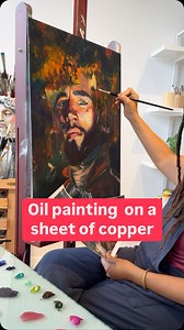 108 reactions | @ellimilan has been oil painting on a sheet of copper. Here’s her thoughts so far! Would you ever try painting on copper? . . . #artistoninstagram #oilpainting #artreel #artsupplies #artoftheday | Milan Art Institute | Facebook