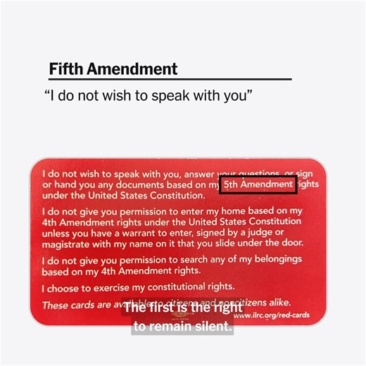 27K views · 400 reactions | The “red card,” which lists a collection of practical tips and legal rights for immigrants who might find themselves targeted by federal agents, has received nine million orders since Donald Trump was elected. Miriam Jordan, a national immigration correspondent for The New York Times, describes what the card has meant to immigrants, rights groups and the Trump administration. Read more: https://nyti.ms/41uxlJh | The New York Times | Facebook