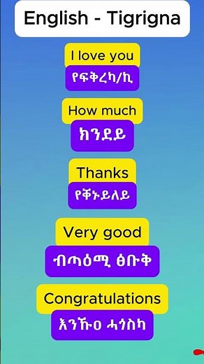 Learn Tigrigna Fast | #languages #learnfrench #tigrigna #amharic