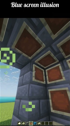 Minecraft Blue Screen Illusion 🤯 | This Looks Broken!#minecraft #gaming #shorts #viral #reels #video