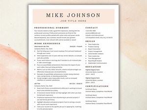 Developer Resume Template, Modern CV Design (MS Word, Google Docs) - Etsy Australia