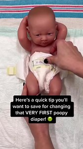 923K views · 2.9K reactions | Newborn care tip! ⁣ ⁣ Apply Vaseline or Aquaphor to baby’s bottom before baby’s first poop⁣! ⁣ That first poop, aka meconium, tends to be VERY dark and sticky ⁣ ⁣ The Vaseline helps make wiping it off a WHOLE lot easier ⁣ | Mommy Labor Nurse | Facebook