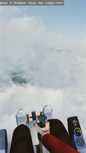 [Flightgear]Steamdeck,up high in the clouds with Autogiro Hornet #shortvideo #shorts