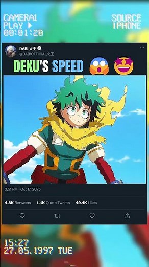 DEKU'S SPEED 😱🤩 | #animeedit #myheroacademia #anime