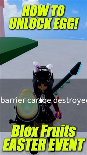 How to Break the Barrier of this Egg In Blox Fruits Easter Event #shorts #bloxfruits