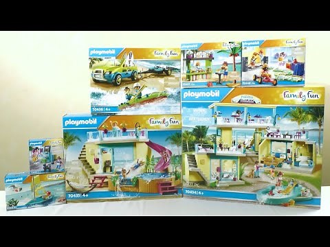 Playmobil unboxing : The Beach Hotel (2020) - 70434, 70435, 70436, 70437, 70438 70440
