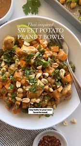 Thai Sweet Potato Peanut Bowls #recipes #healthyrecipes #easymeals | The Real Food Dietitians