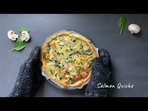 How to make a Salmon Spinach Quiche in 30 minutes