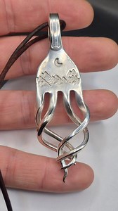 Watch how I craft a uniquely beautiful adjustable leather necklace with an old fork ✨️ #handmade #cutleryjewellery #craft #giftideas | Thomas Mckay