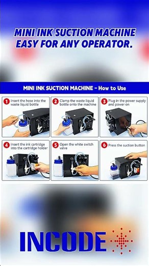 ⚡ Make Ink Cartridge Replacement Easier with INCODE Mini Ink Suction Machine #incodeinkjet