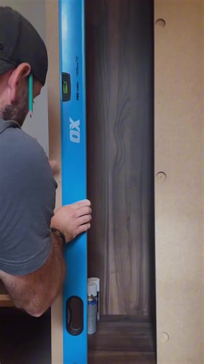 When everything has to be spot-on level, trust the OX Level for precision you can see and rely on. 👊 #OXProLevel #constructionlevel #carpentry #cabinetry