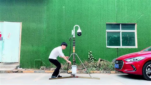 10m Manual Winch Telescopic Mast Surveillance Camera Mast Tower and Telescopic Camera Pole