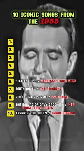 Step Back to 1955 🎶 | 10 Iconic Songs That Defined an Era #shortsvideo