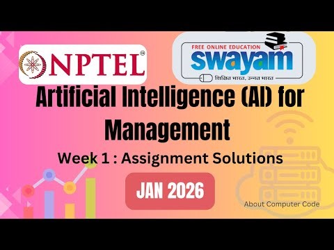Artificial Intelligence (AI) for Management week 1 assignment solution (Jan 2026) #swayam2026 #nptel