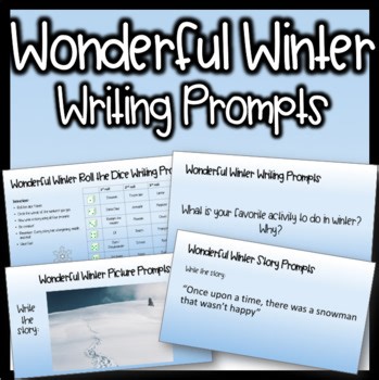 Writing for Winter and Winter Writing Packet Station Activities Prompts