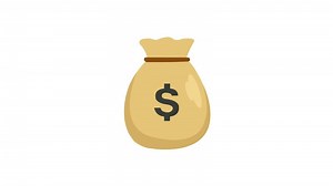 Download Money Bag Animation Moving Up with Smooth Transition for free