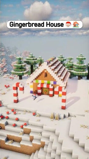 Minecraft Gingerbread House 🎅✨ #shorts