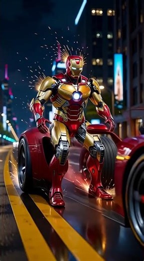 Iron Man Transformed Into a CAR 🚗🔥